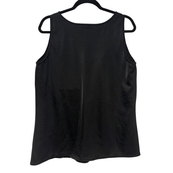 LANE BRYANT SWIM BLACK WHITE LIVI WIRELESS HALF-ZIP TANKINI TOP 2X Size Tag Gone - Picture 2 of 6